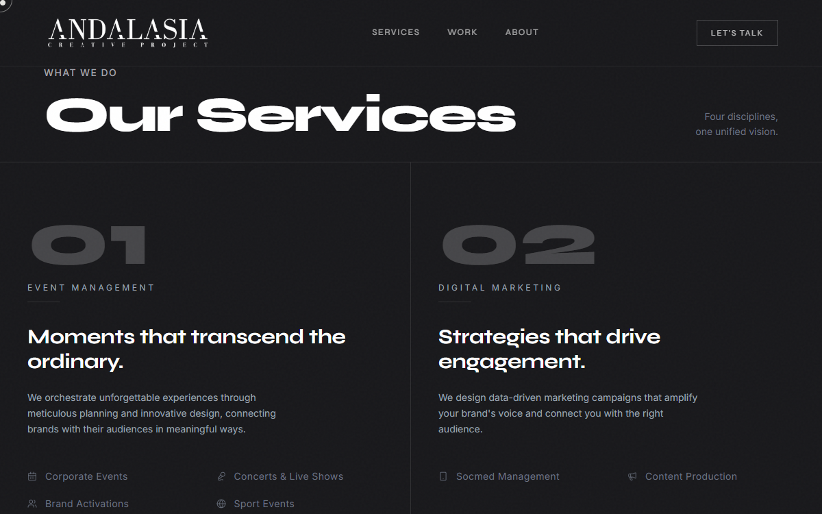 Four service divisions